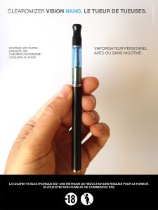 Exemple de publicité responsable pour les cigarettes électroniques