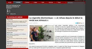 La cigarette électronique : « Je refuse depuis le début la vente aux mineurs » sur toulouseinfos.fr