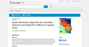 Une étude britannique prouve une fois de plus l'efficacité de la cigarette électronique pour réduire les symptômes de manque chez le fumeur abstinent.