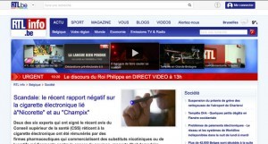 Scandale: le récent rapport négatif sur la cigarette électronique lié à"Nicorette" et au "Champix" sur RTL.be