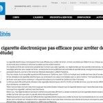 La cigarette électronique inefficace dans le sevrage tabagique ?