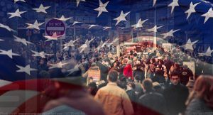 New York, Foule sur Time Square