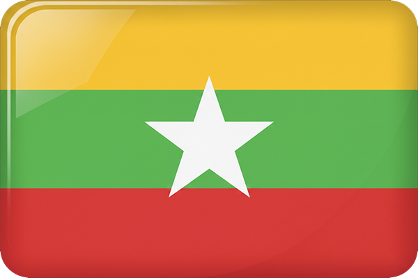 Drapeau de Myanmar (ex Birmanie)