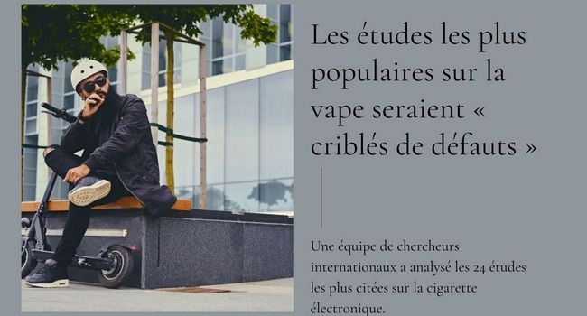 Les études sur la cigarette électronique ne valent rien, selon une étude