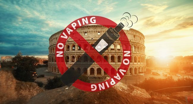 Italie : la vape interdite dans les lieux publics, à l'intérieur comme à l'extérieur