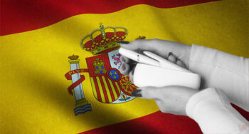 IQOS sur drapeau espagnol