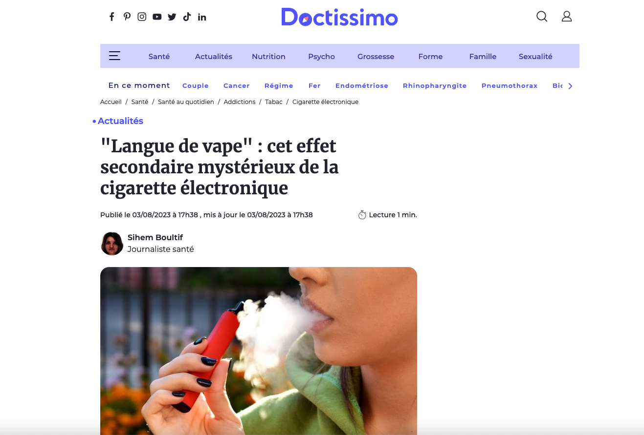 "Langue de vape" : cet effet secondaire mystérieux de la cigarette électronique