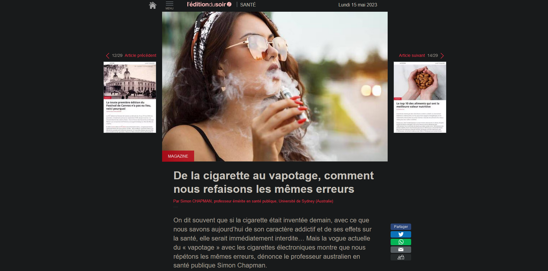 De la cigarette au vapotage, comment nous refaisons les mêmes erreurs