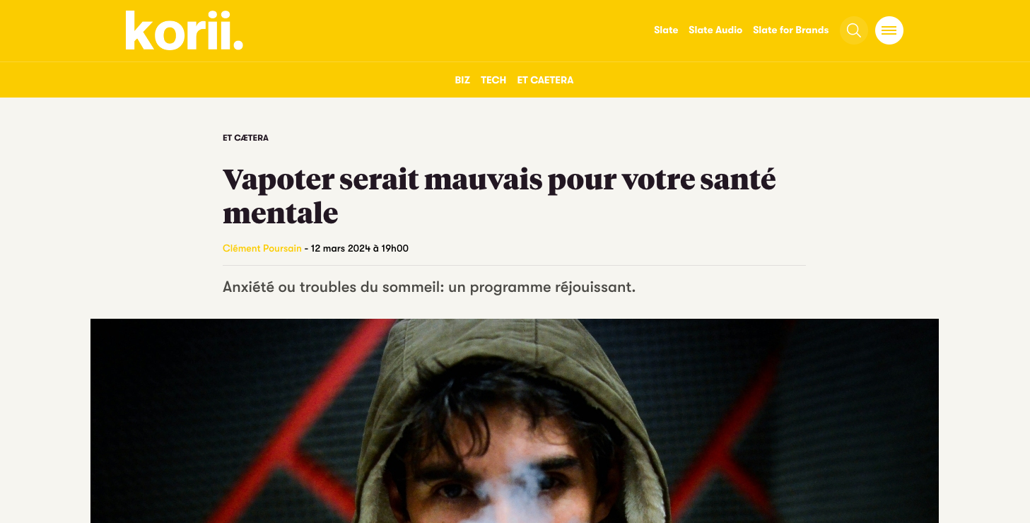 Vapoter serait mauvais pour votre santé mentale