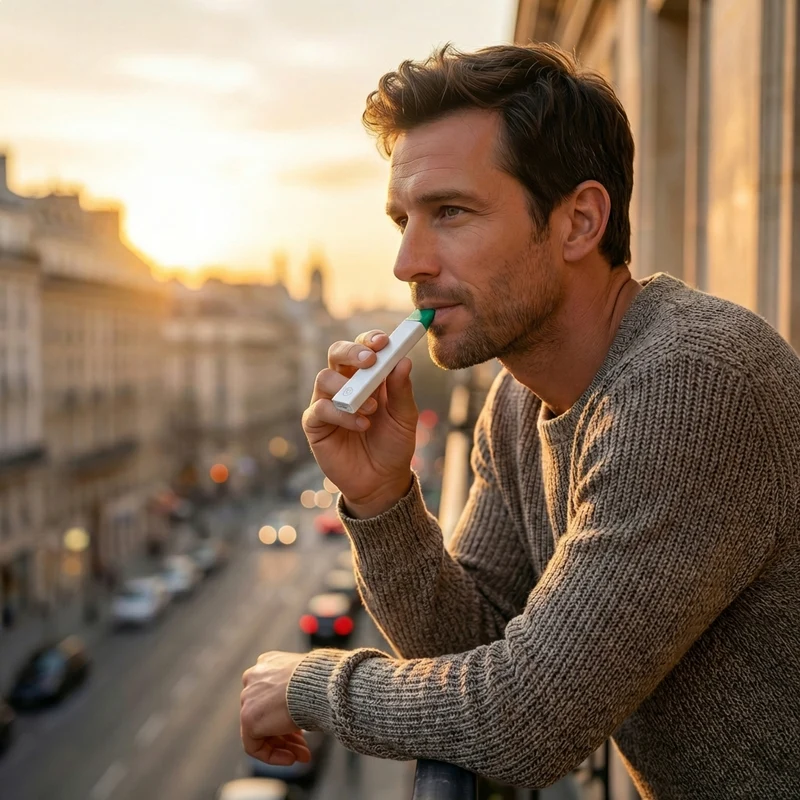 Image d'un homme utilisant Mymoodz générée par intelligence artificielle